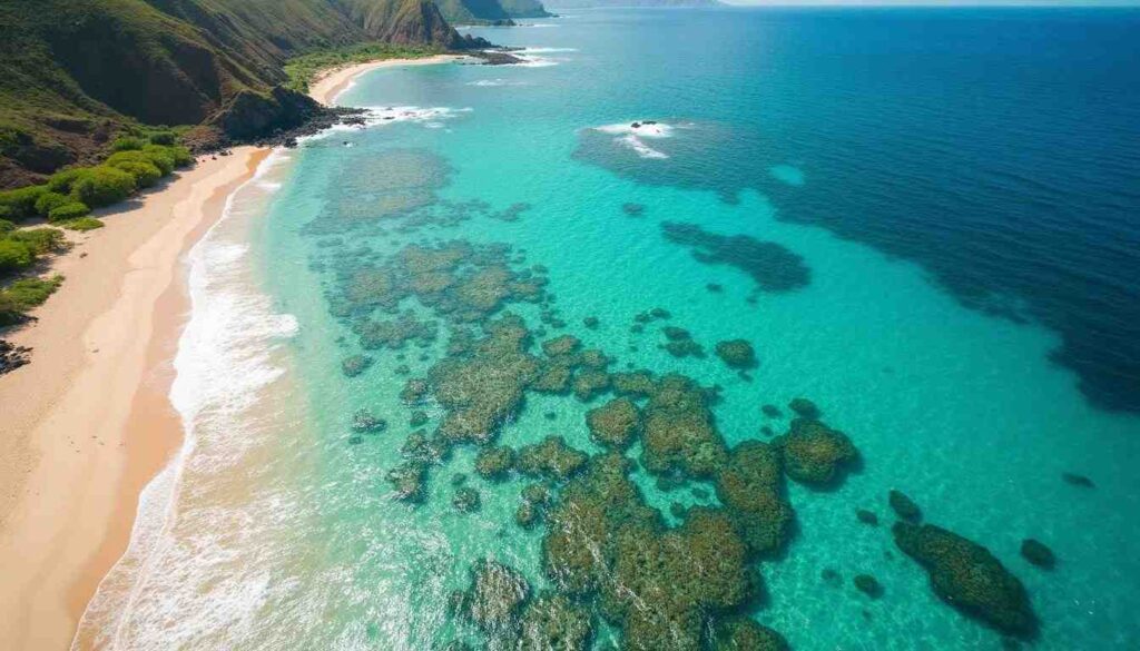 Aerial shot of Maui, Hawaii
