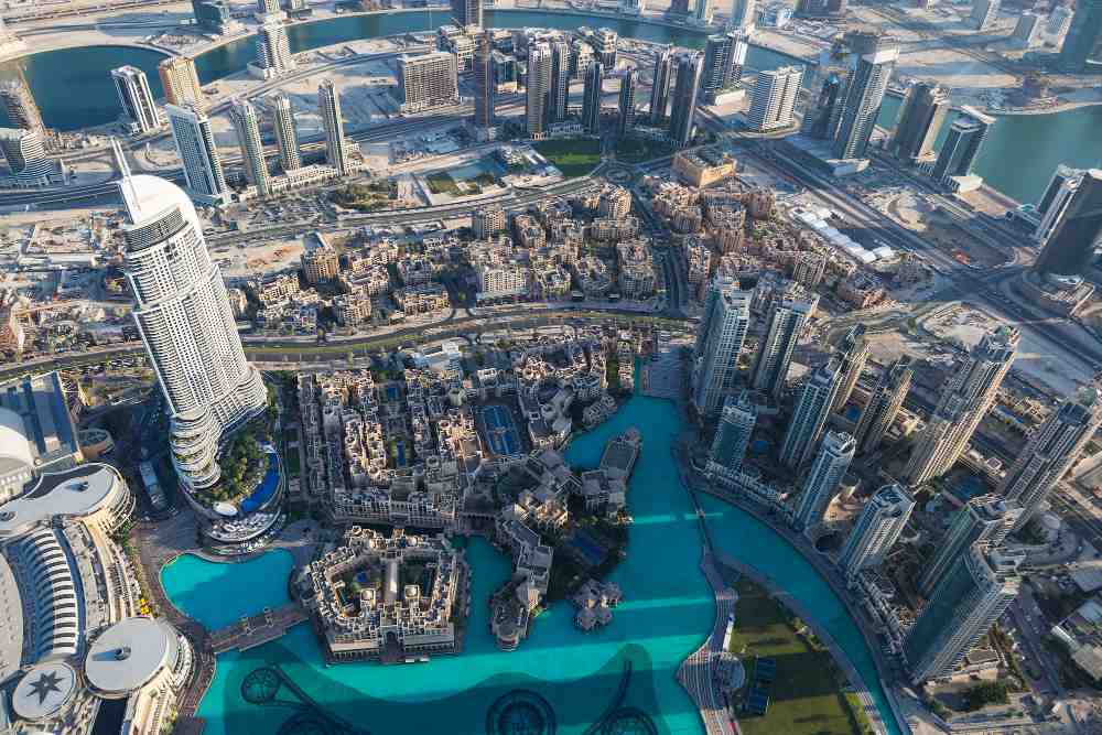 Aerial view of Dubai, UAE