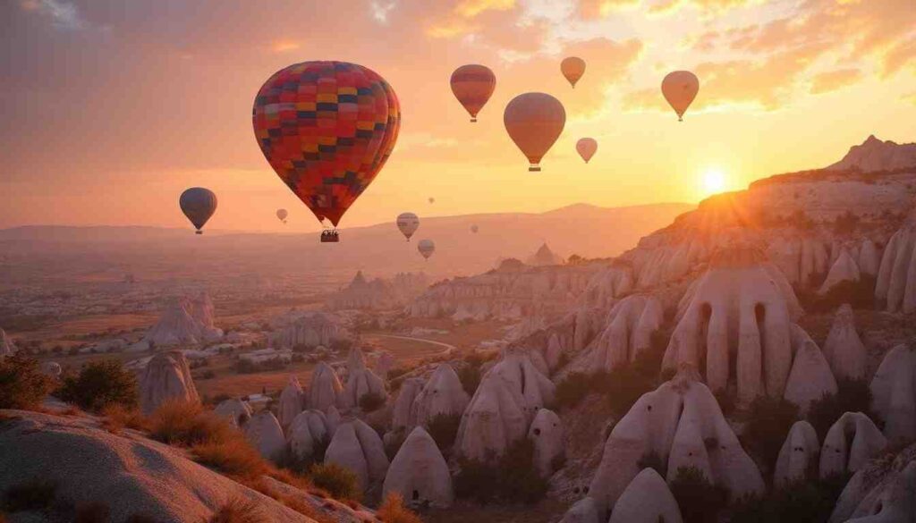 Hot air balloons over Cappadocia