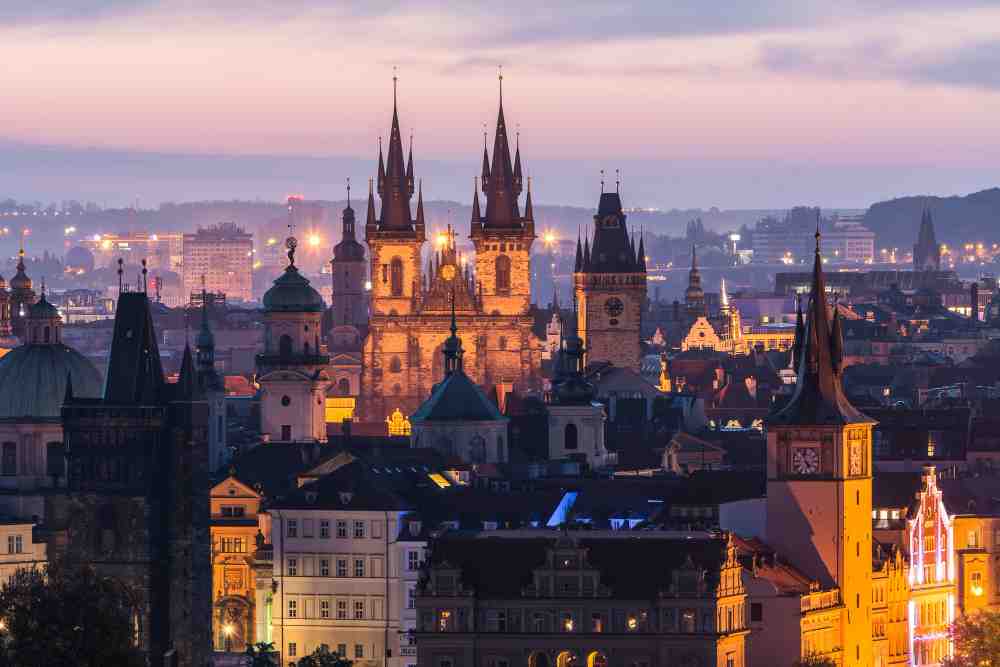 Prague in the evening