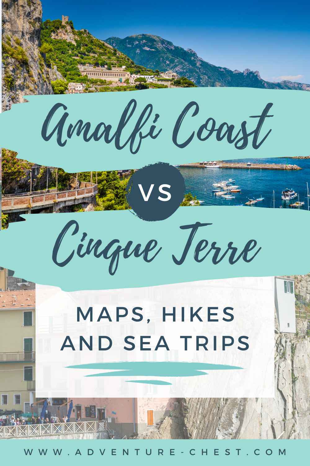 Amalfi Coast vs Cinque Terre: Maps and Data