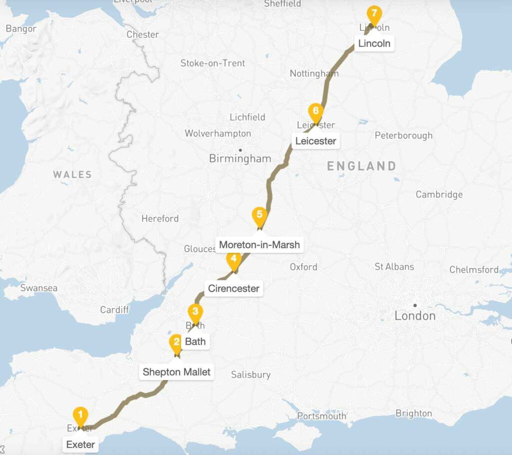 Fosse way route