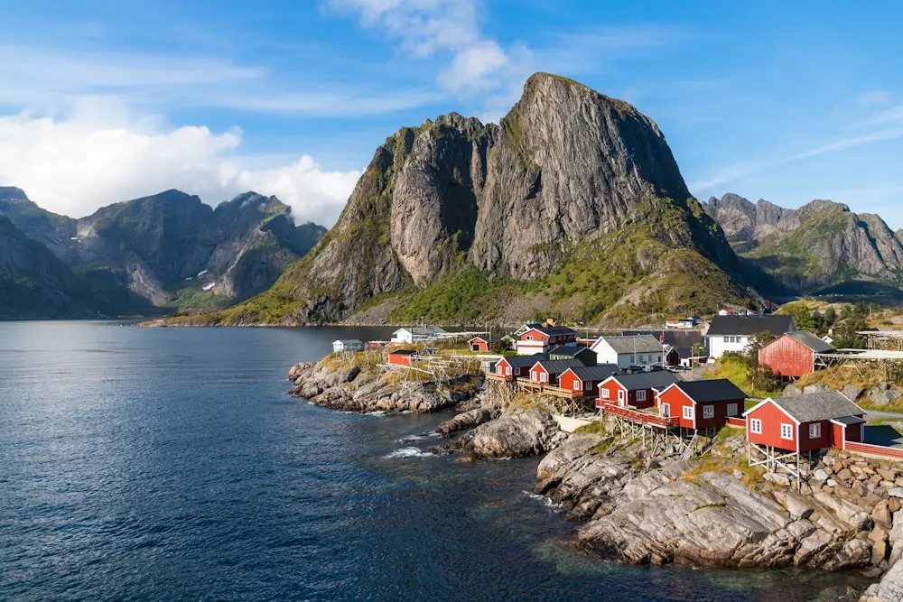 the coastline of Lofoten islands