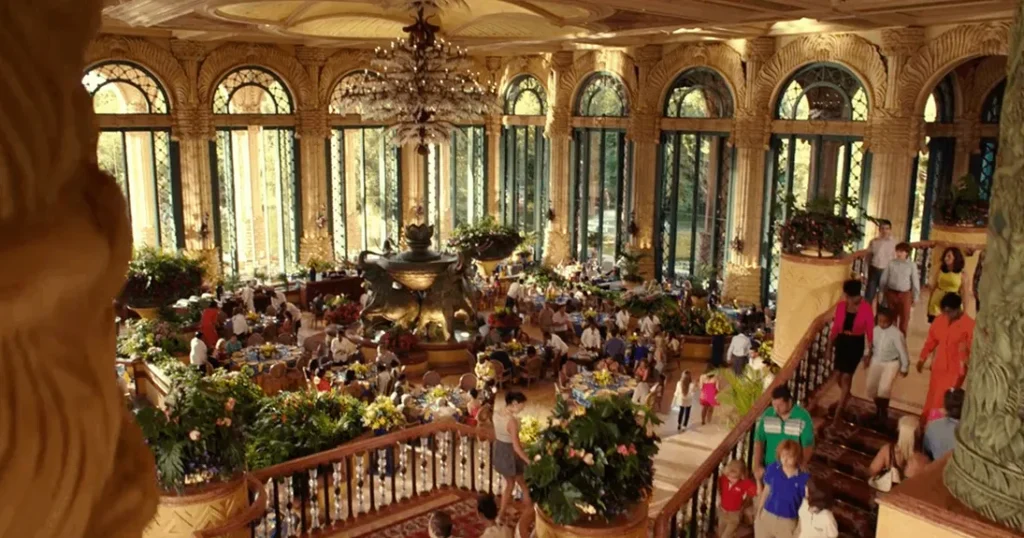 Crystal Court restaurant at the Palace of the Lost City