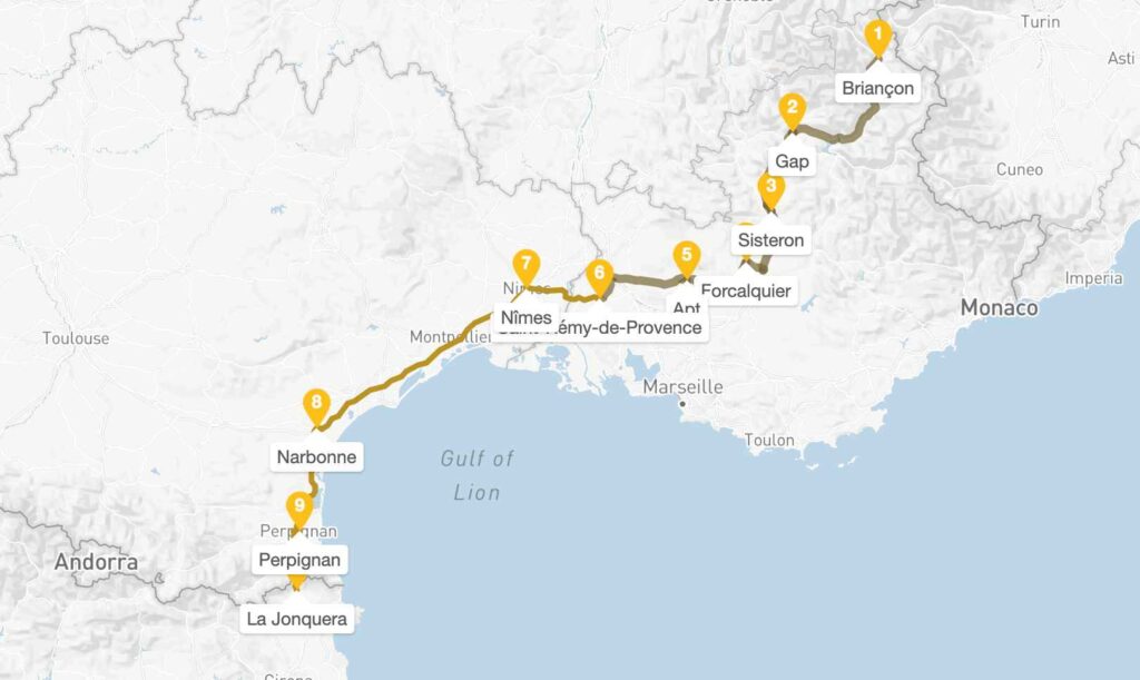 Via Domitia Route