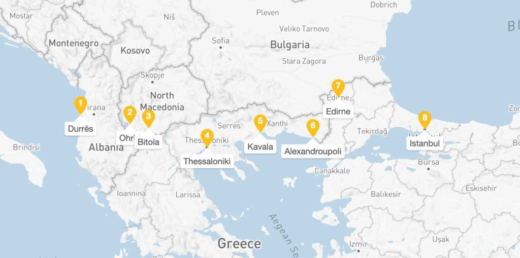 Via Egnatia Route