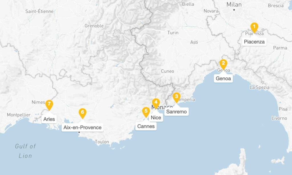 Via Julia Augusta route