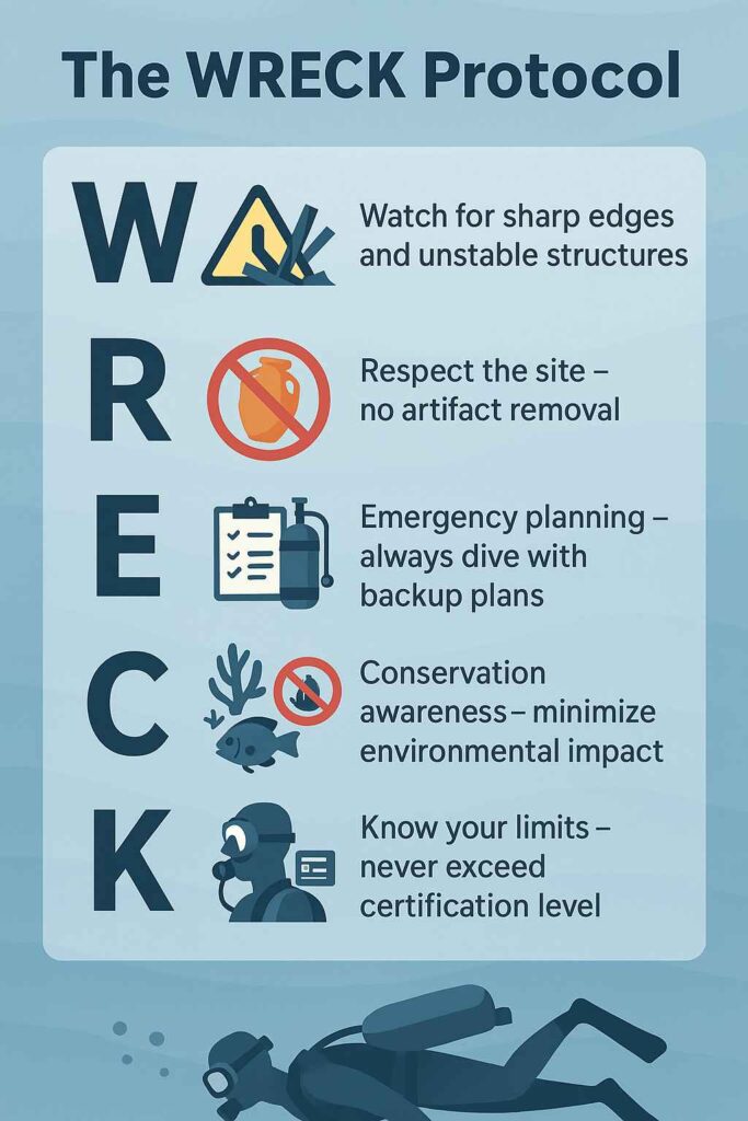 the WRECK protocol explanation infographics