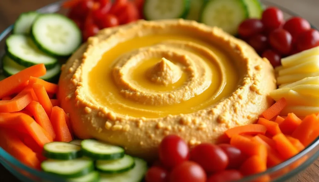 Hummus and vegetables