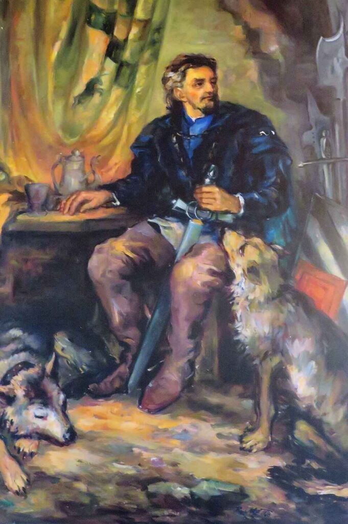 Modern painting of Erasmus of Lueg