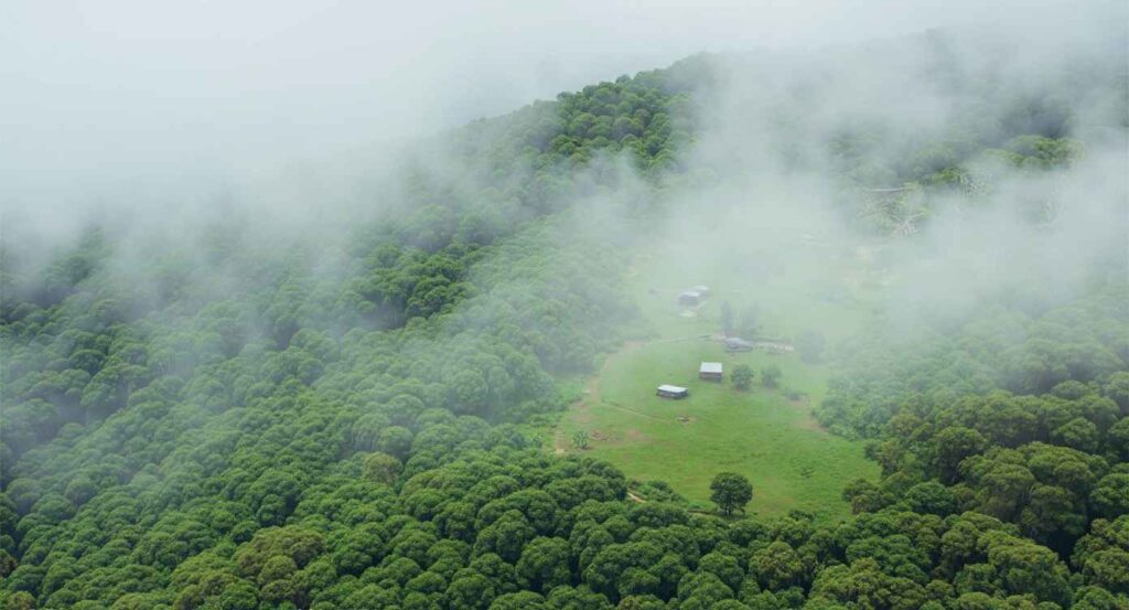 Aerial shot of Papua New Guinea Scenery