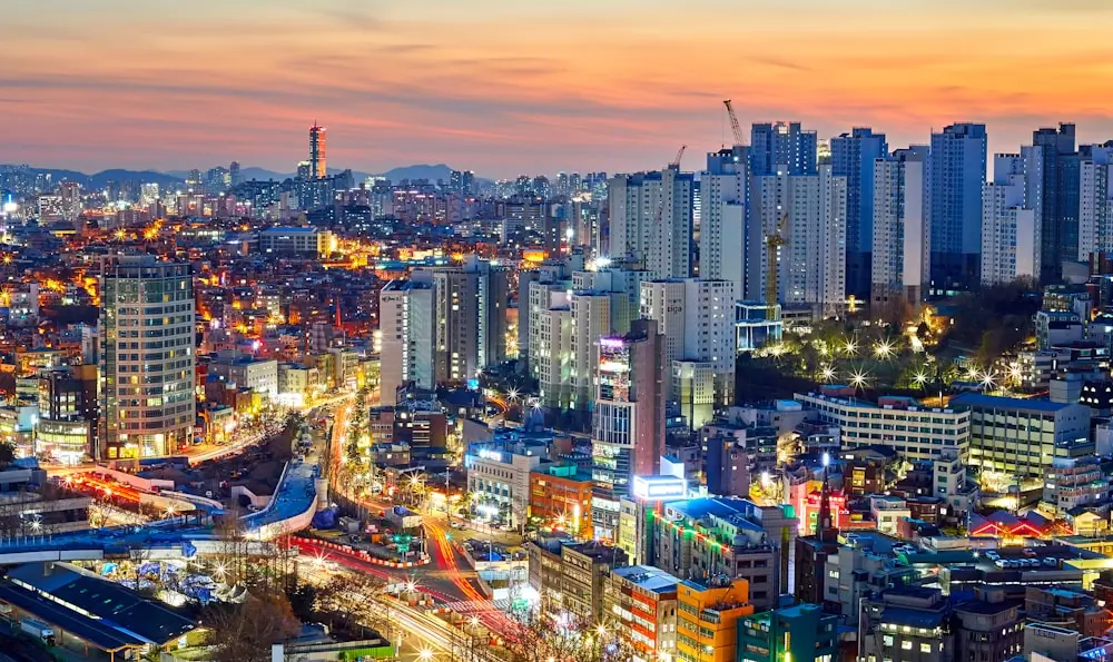 aerial photography of cityscape of Seoul