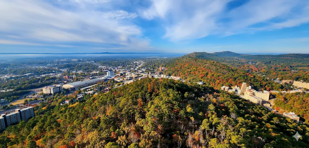 Hot Springs aerial view