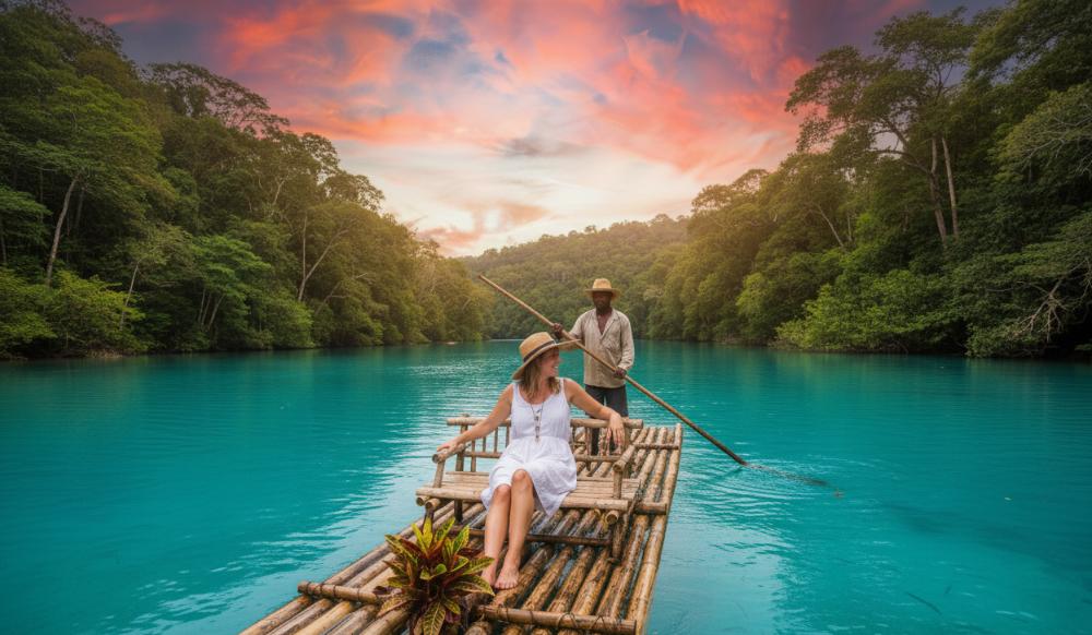 Jamaica Blue Lagoon rafting