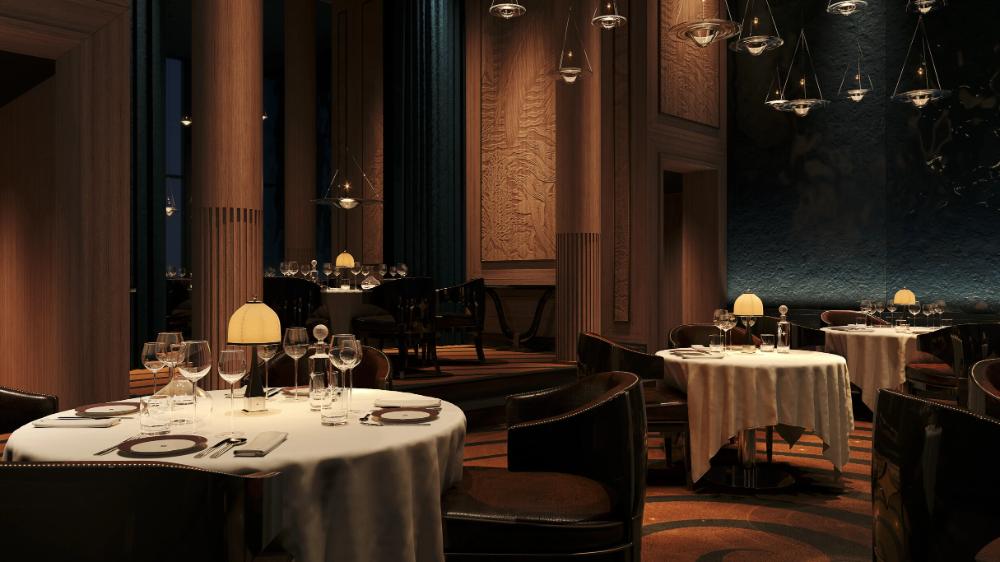 Restaurant on board of Orient Express yacht