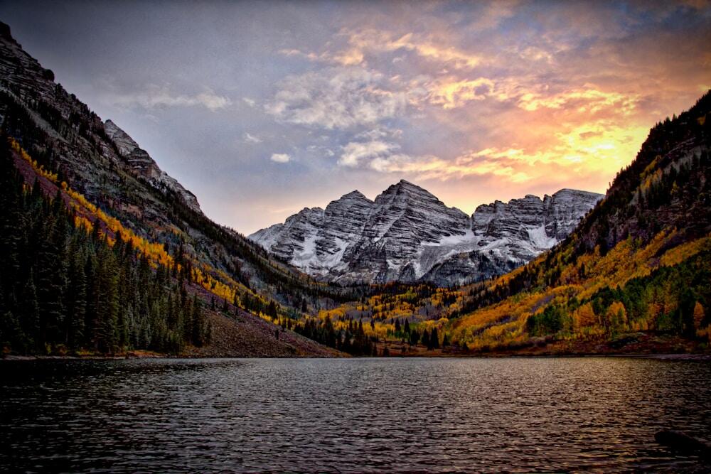 Maroon Bells sunset, near Aspen