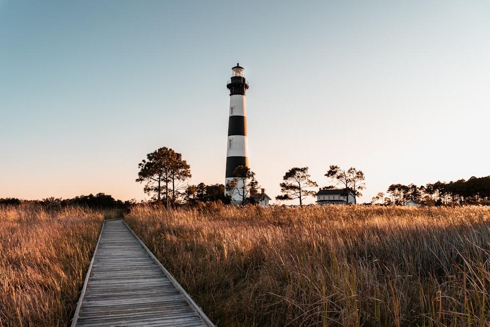 Taken during golden hour at Bodie Island Lighthouse in Nags Head, North Carolina. This is one of several lighthouses in the Outer Banks