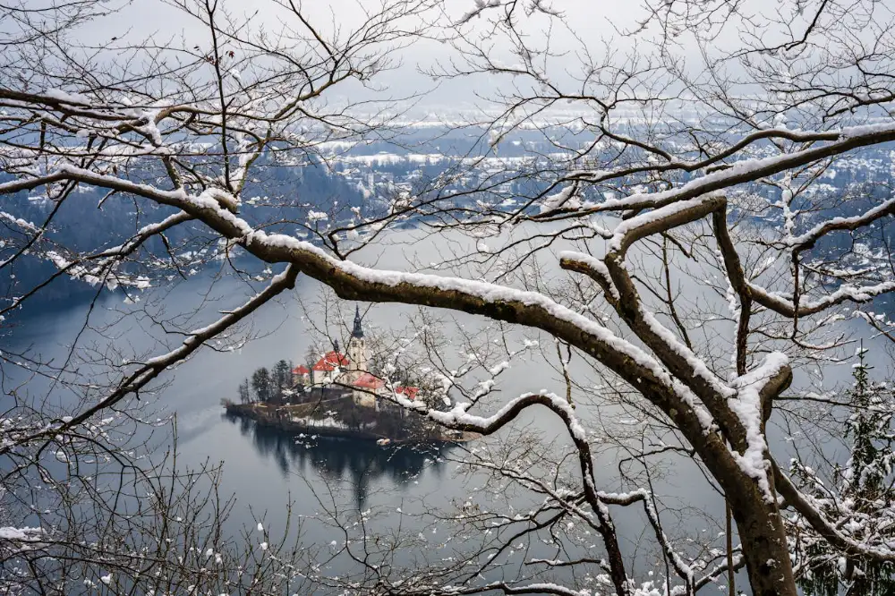 Lake Bled in winter