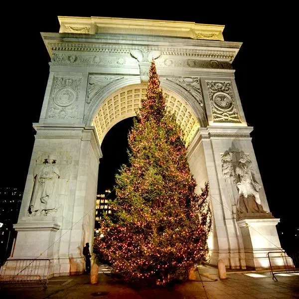 Washington Square Park Christmas tree