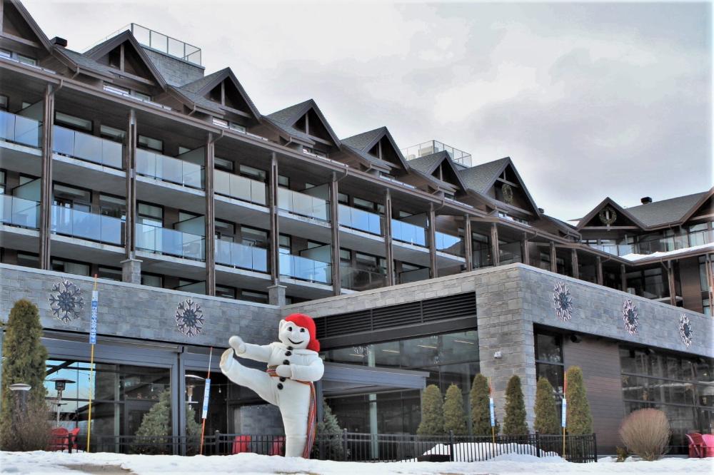 Bonhomme, the mascot of Quebec winter carnival