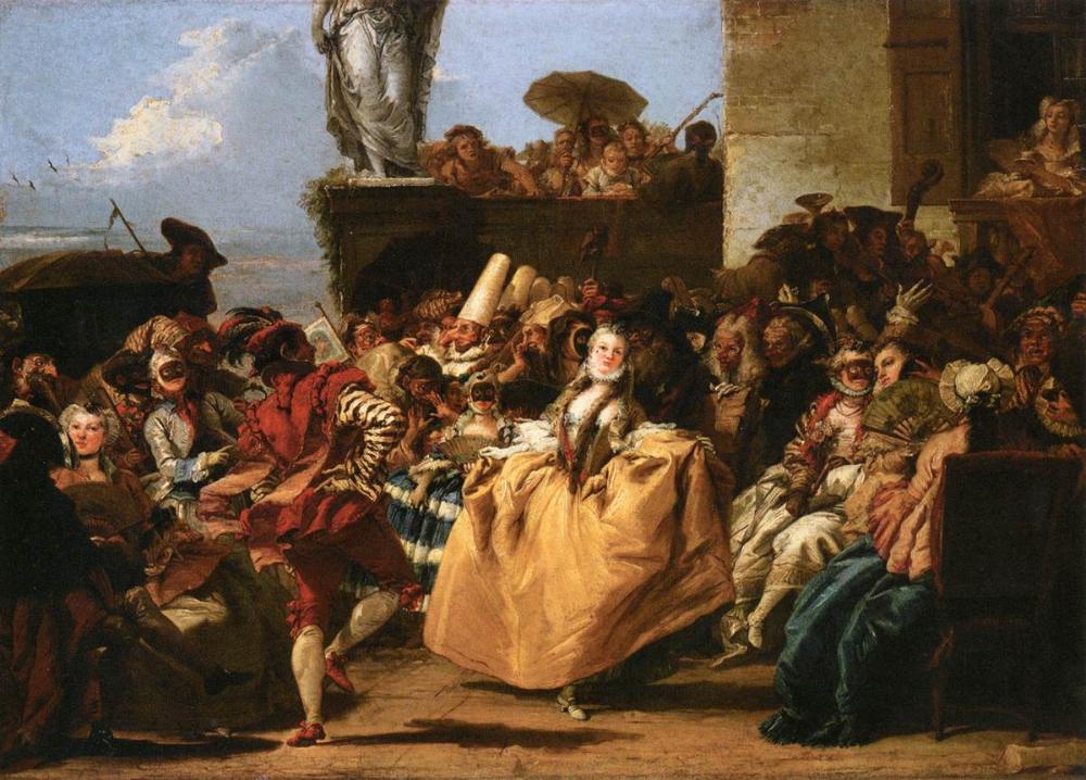Carnival in Venice, by Giovanni Domenico Tiepolo, 1750