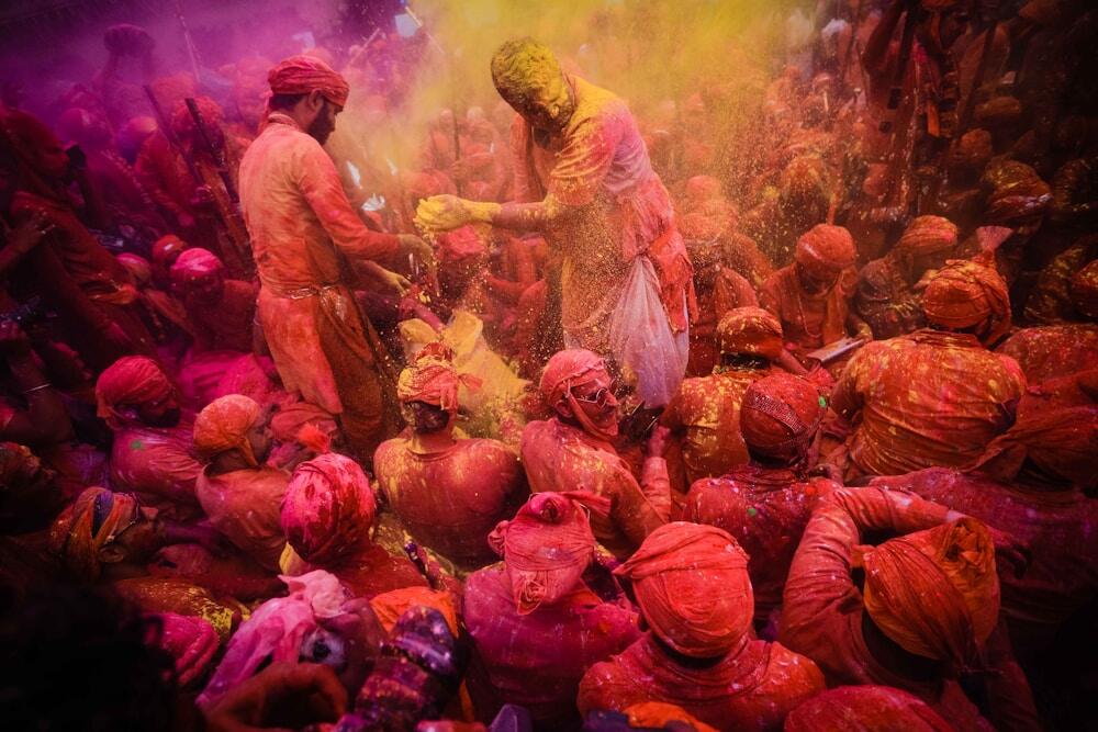 holi festival 2020, Vrindavan, Uttar Pradesh, India