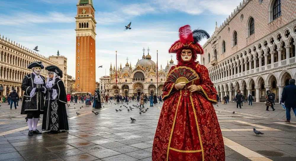 San Marco Square, Venice during carnival