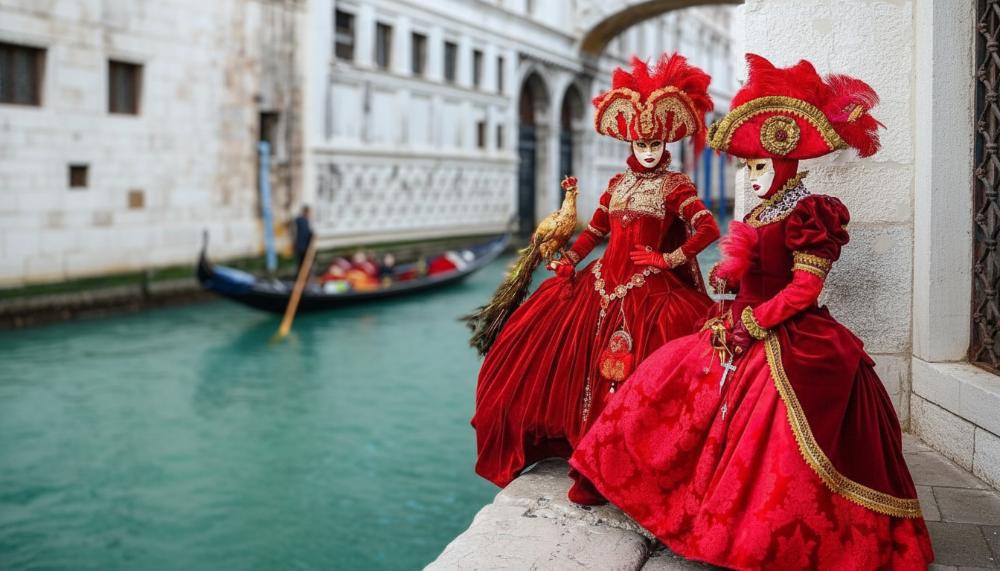 Venice Canrnival, gondola backdrop