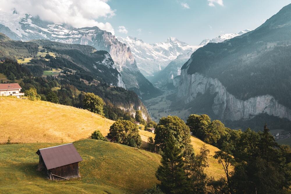 The Lauterbrunnen Valley sits next to three iconic Swiss mountains: Jungfrau, Eiger, and Mönch. Jungfraujoch is one of the regions most popular tourist attractions, featuring Europe's highest train station 3,454 metres above sea level.