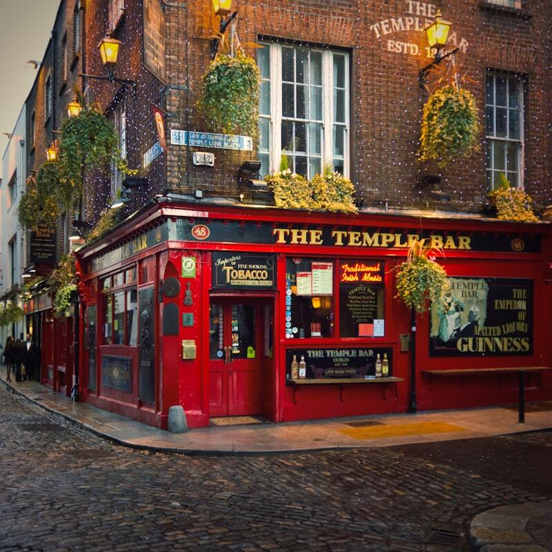 The world famous Temple Bar in Dublin