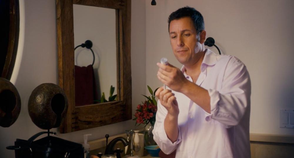 The party house, where Danny meets Palmer in Just Go With it has a distinct Mediterranean interior