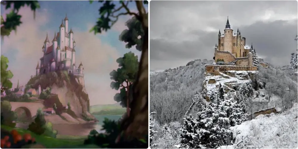 Evil Queen's castle in Snow White (1937) was inspired by Alcazar de Segovia