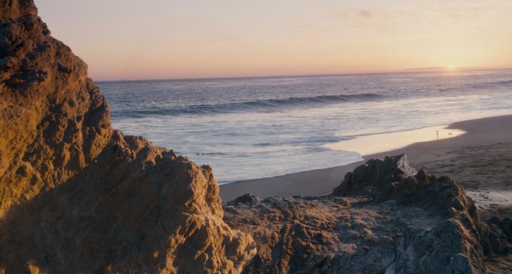 Sunset on the beach, presumably El Matador