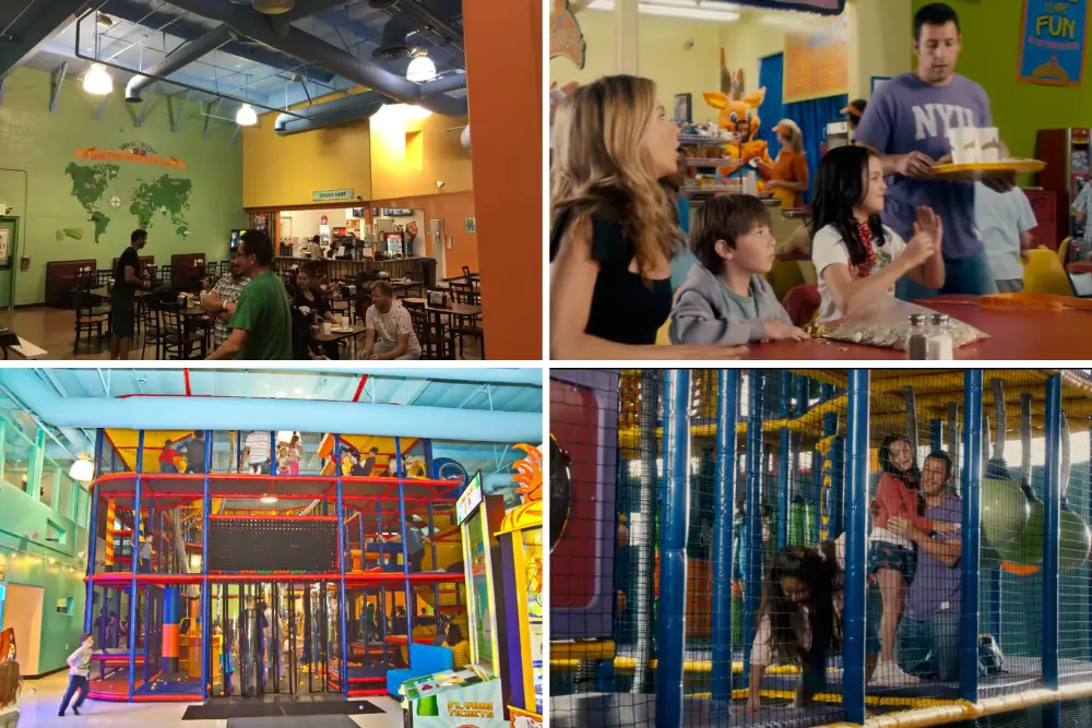 Kids World La has changed the interior since the filming of Just Go With It when it was branded as JD McFunningans
