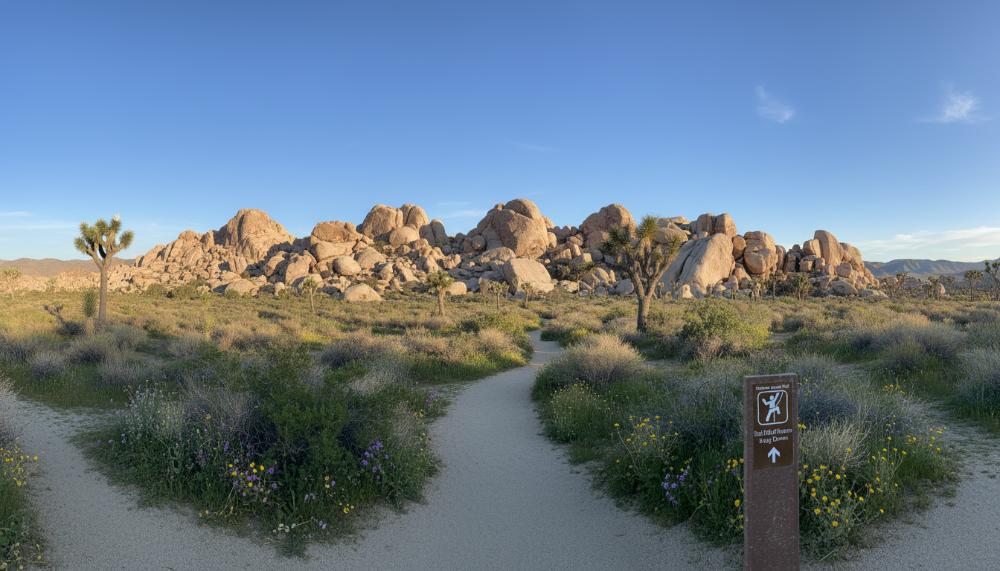 Joshua Tree national park in spring