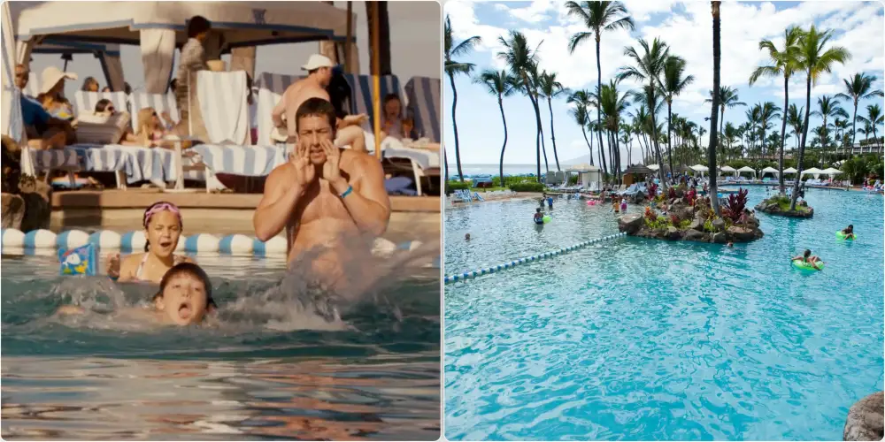 Swimming lesson at Grand Wailea pool