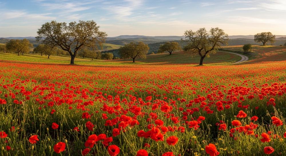 Poppy Fields of Alentejo, Protugal