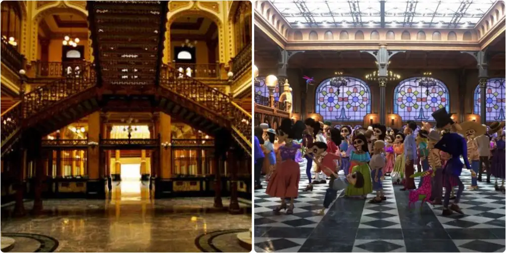 The Department of Family Reunions in the Land of the Dead is the Palacio de Correos, Mexico