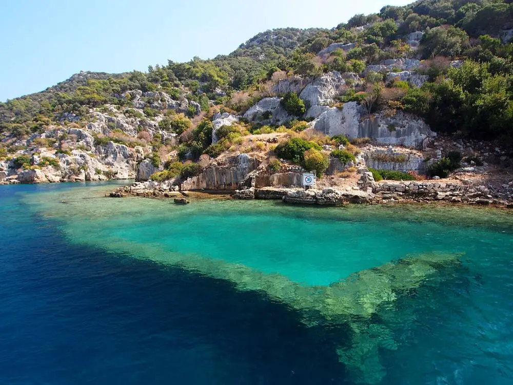 Kekova ruins, seen from the water
