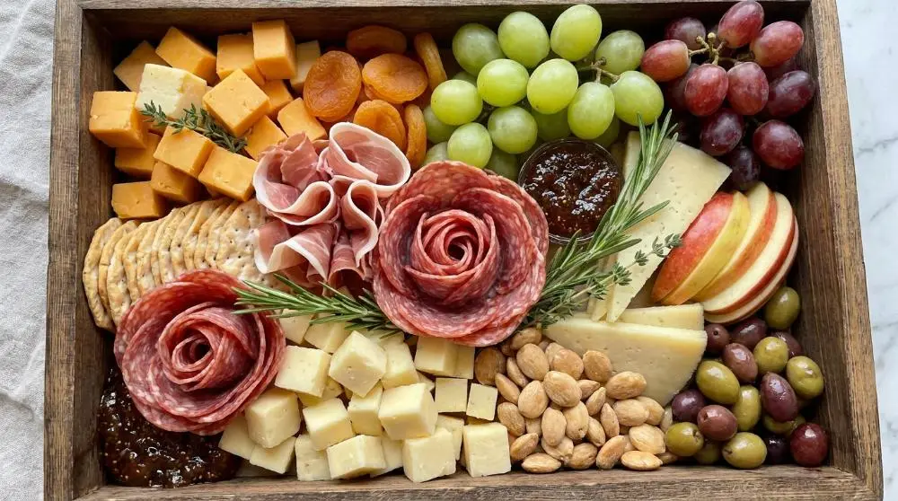 Charcuterie grazing box for a boat trip