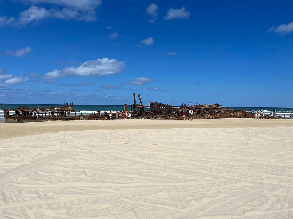Wreck of Maheno in March 2023